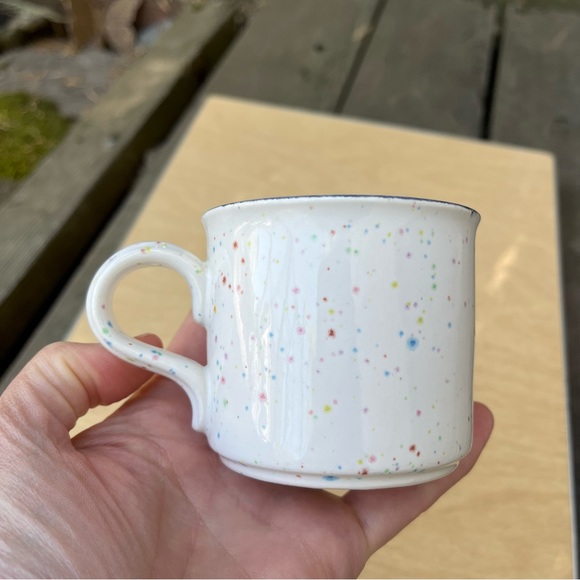 John Tams Rainbow Speckled Confetti Espresso Cup - Picture 8 of 9